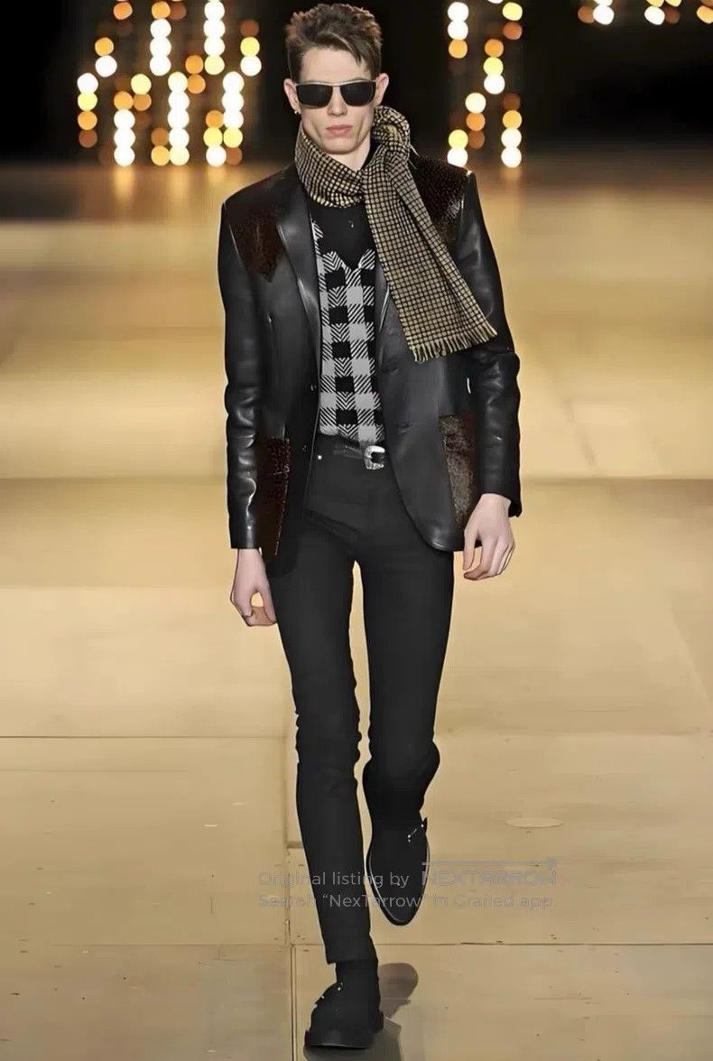 Saint Laurent Paris Saint Laurent Paris Leopard Print Men's Leather Jacket Size US S / EU 44-46 / 1 - 2 Thumbnail