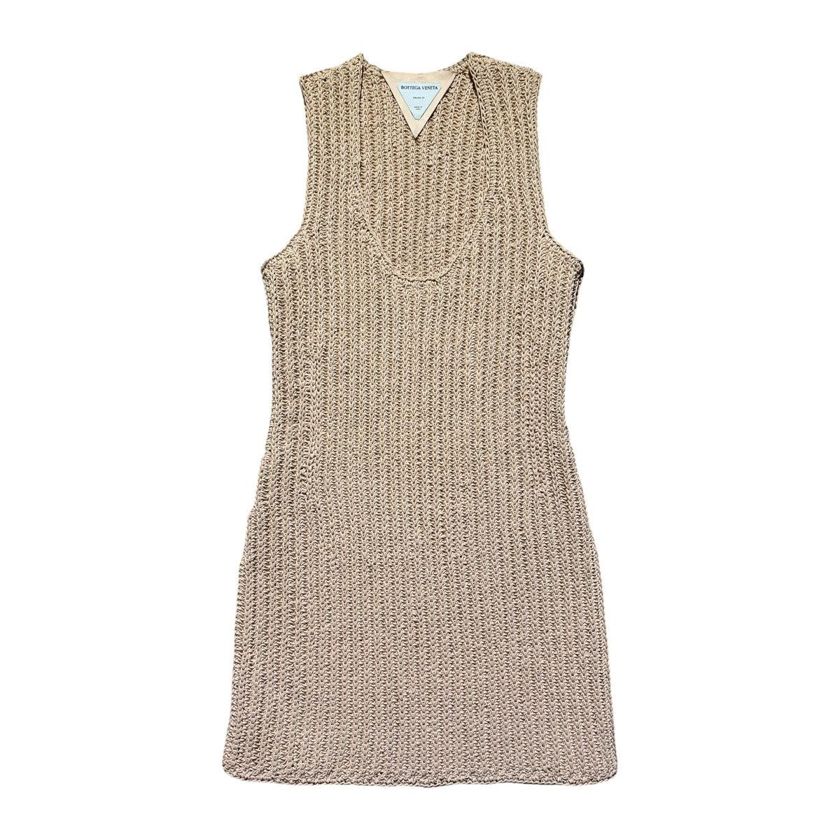 Bottega Veneta $20,000 hand knit leather midi dress Size XS / US 0-2 / IT 36-38 - 1 Thumbnail