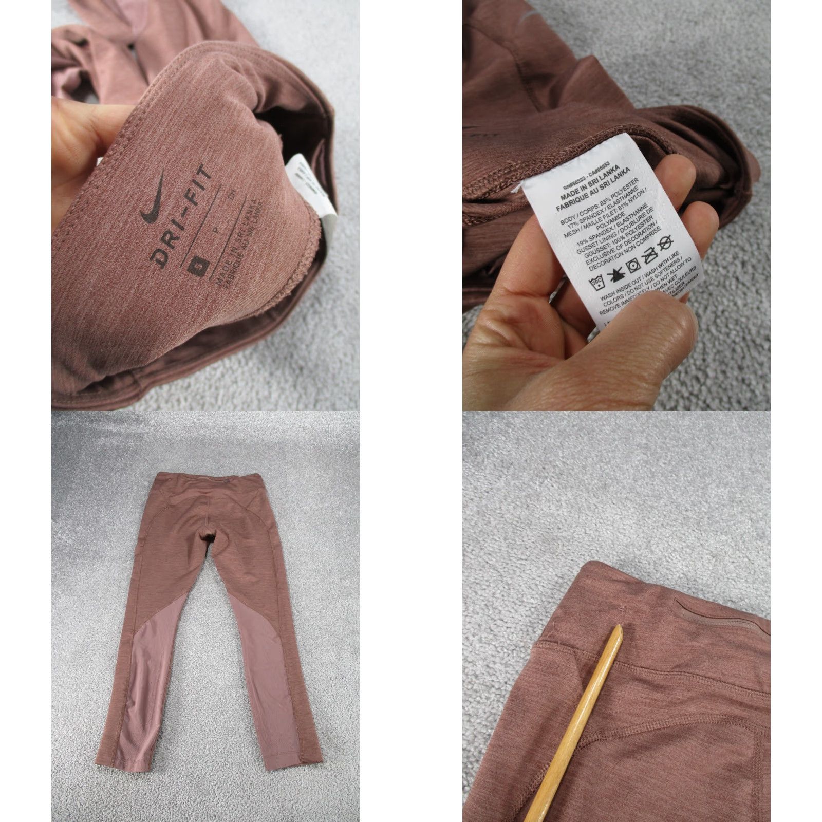 Nike Nike Leggings Capri Womens Small Dri-Fit Brown Capri Training Activewear Sports Athleisure Logo Women’s Velcro? Size 28" / US 6 / IT 42 - 8 Thumbnail