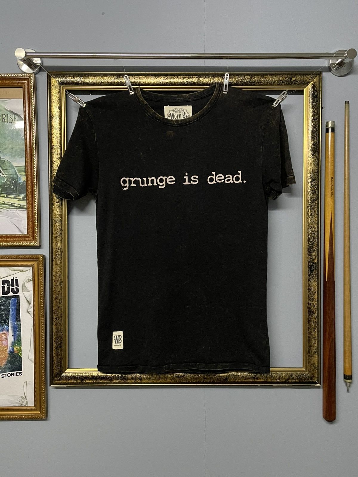 Japanese Brand Vintage Designer Worn By ‘Grunge Is Dead’ Acid Wash Punk Tee Size US S / EU 44-46 / 1 - 1 Thumbnail