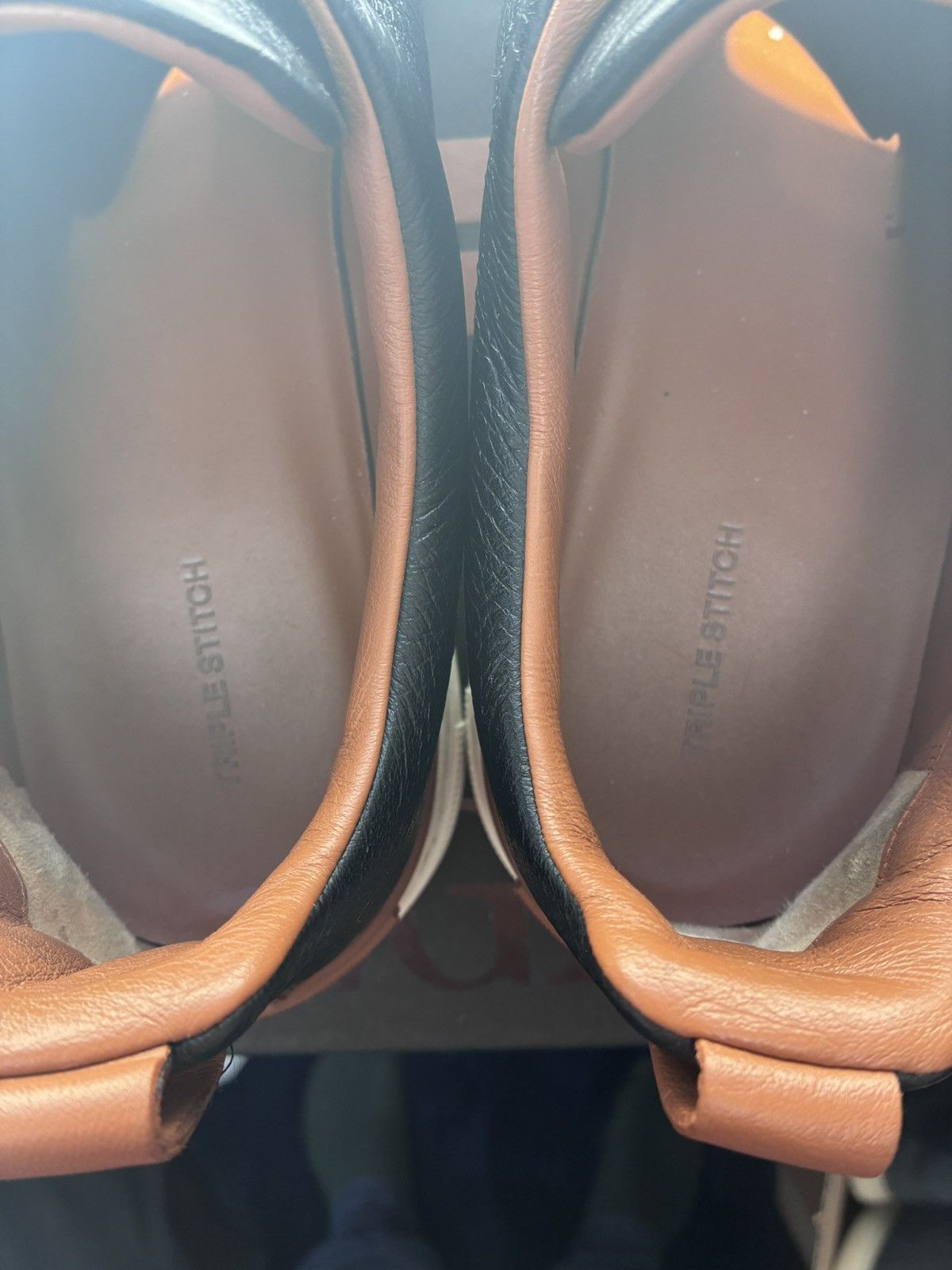 Ermenegildo Zegna Zegna black leather triple stitch uk 11.5 eu 45.5 Size US 12.5 / EU 45-46 - 7 Thumbnail
