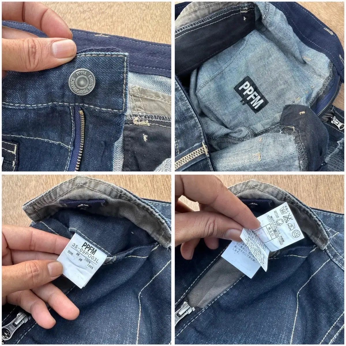 PPFM CRAZY Vintage PPFM Jean Bondage MultiZipper Punk Denim Pants Size US 31 - 17 Thumbnail
