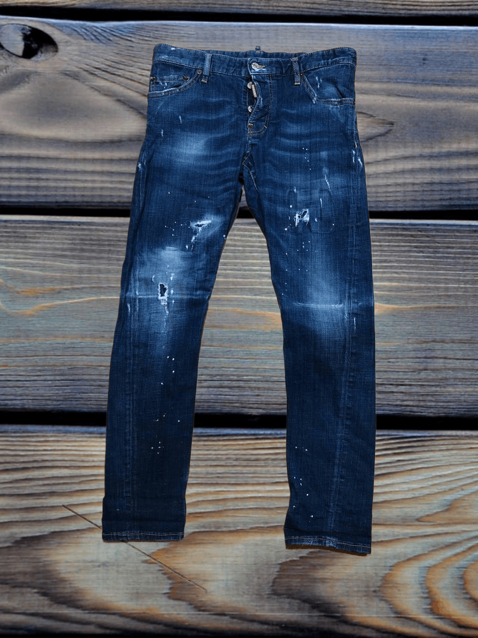 Dsquared2 DSQUARED2 Distressed Denim Jeans with Front Buttons Size US 32 / EU 48 - 1 Thumbnail