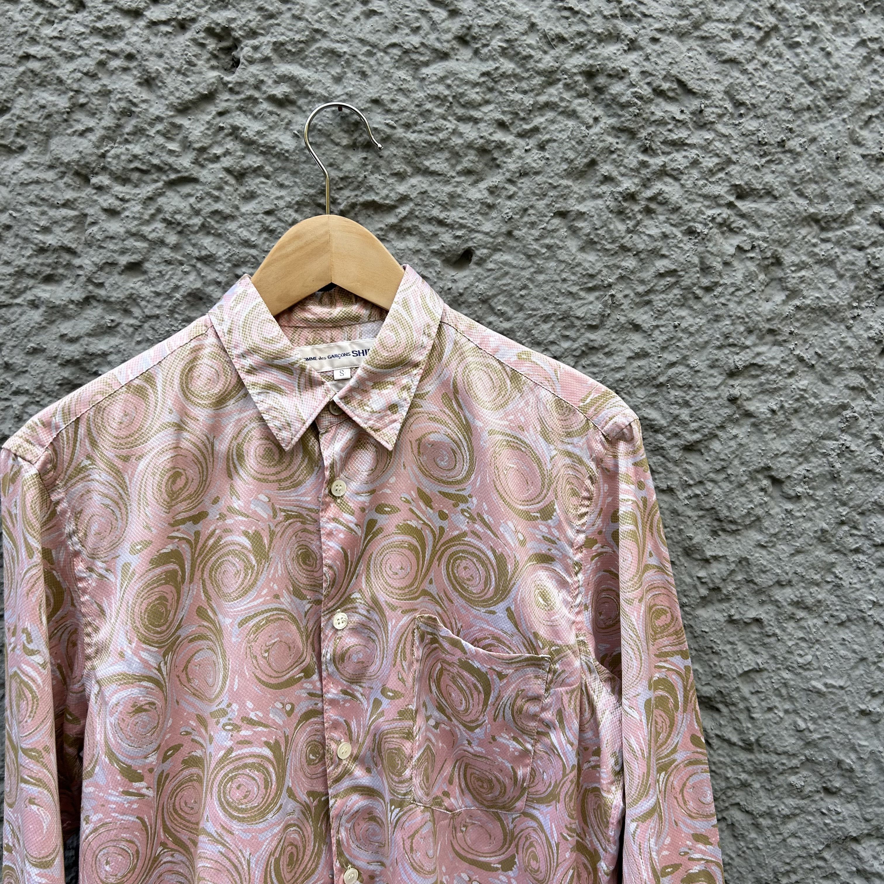 Comme des Garcons SHIRT CDG Shirt Patterned Pink Shirt Button Up with Matching Tie Size US S / EU 44-46 / 1 - 4 Thumbnail