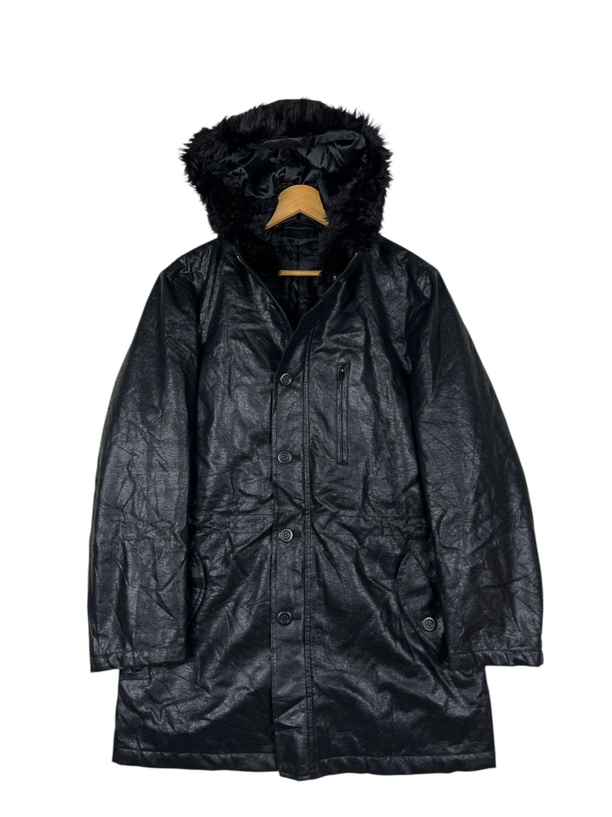 Comme Ca Ism 🔥 Comme ca Ism Faux Fur Trim Coated Jacket Size US M / EU 48-50 / 2 - 3 Thumbnail