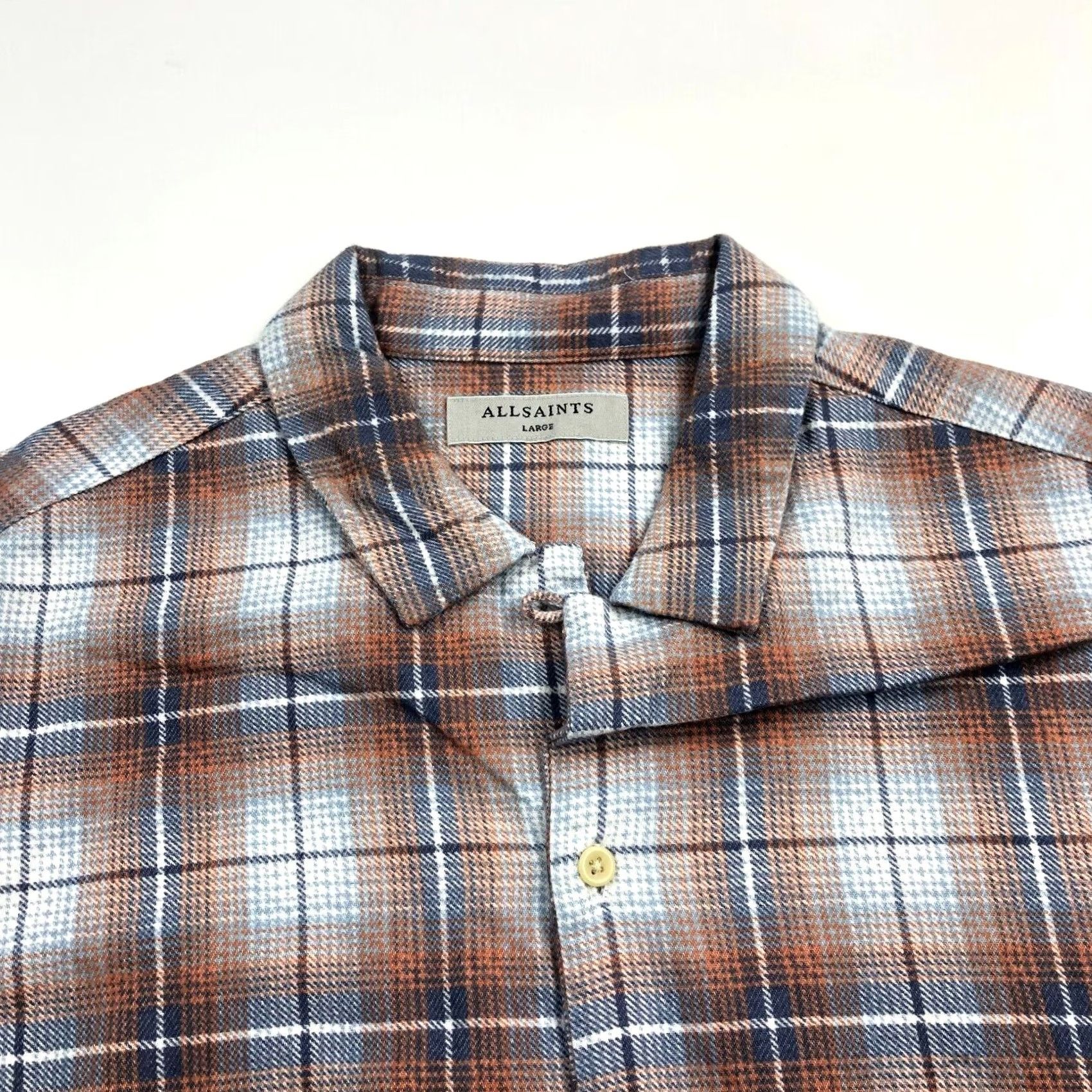 Allsaints Allsaints Button-Up Plaid Flannel Shirt Men L Size US L / EU 52-54 / 3 - 3 Thumbnail