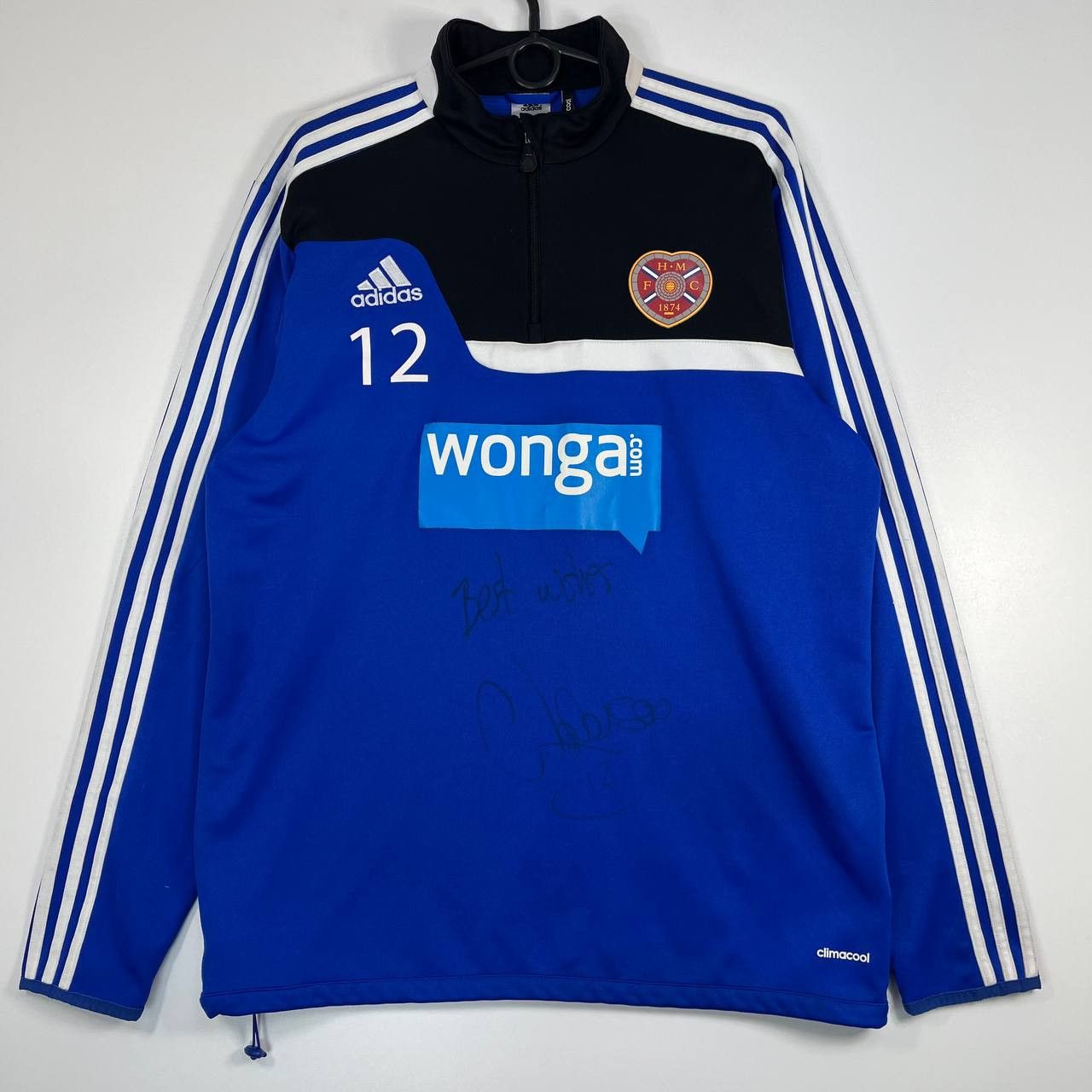 Adidas Adidas Hearts FC Training Top Half Zip Wonga Sponsor Blue L Size US L / EU 52-54 / 3 - 1 Thumbnail