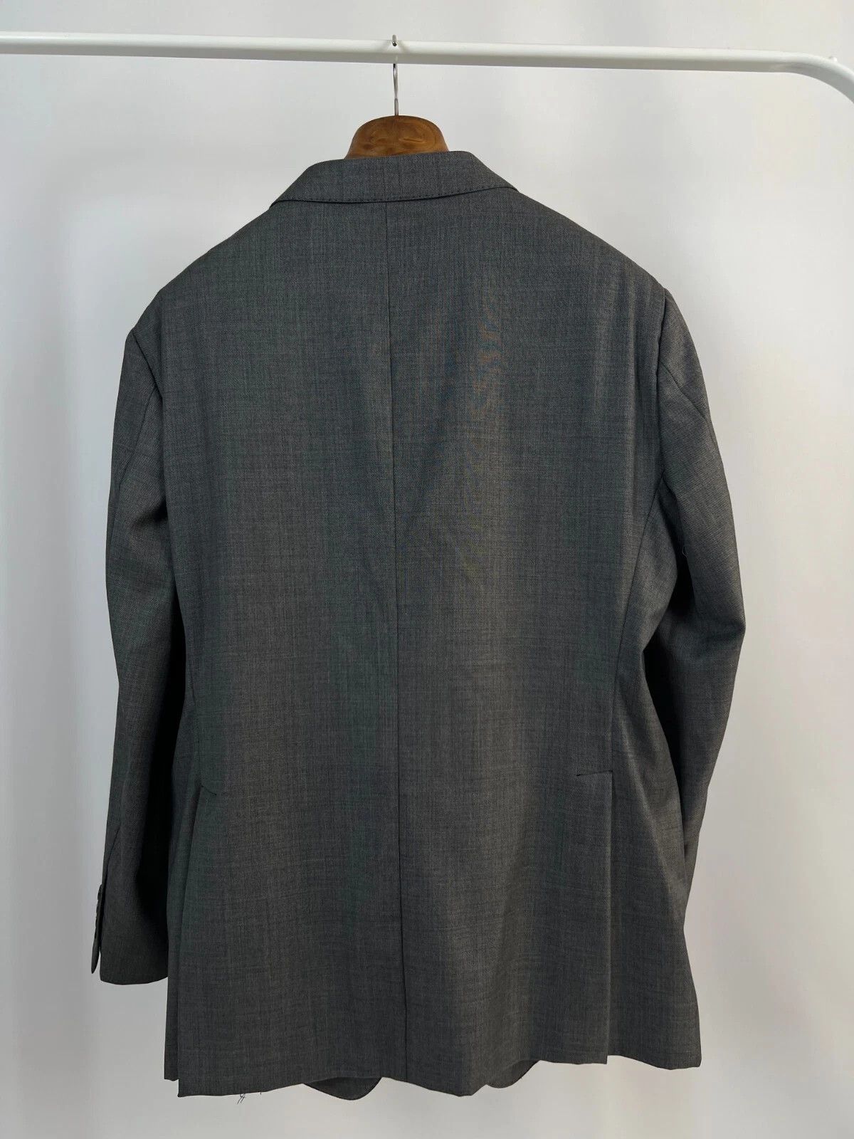 Hackett × Loro Piana Hackett Mayfair ing Loro Piana 120's Wool Grey Blazer Size 48R - 13 Thumbnail