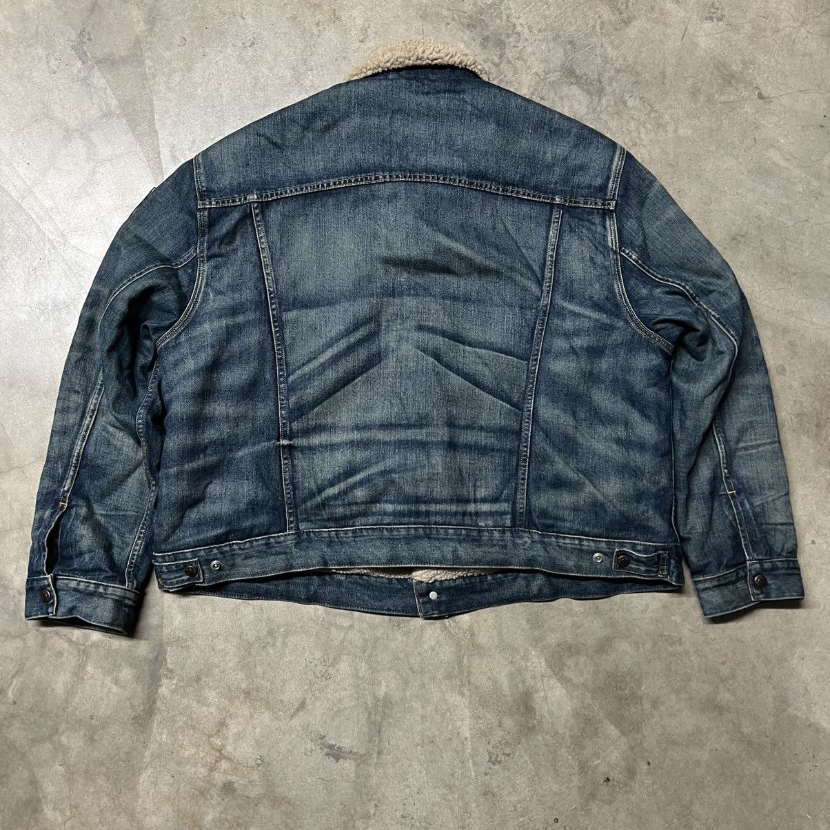Denim & Supply Ralph Lauren × Polo Ralph Lauren × RRL Ralph Lauren Vintage 2000’s Polo Denim & Supply Sherpa-Lined Denim Jacket Size US XXL / EU 58 / 5 - 8 Thumbnail