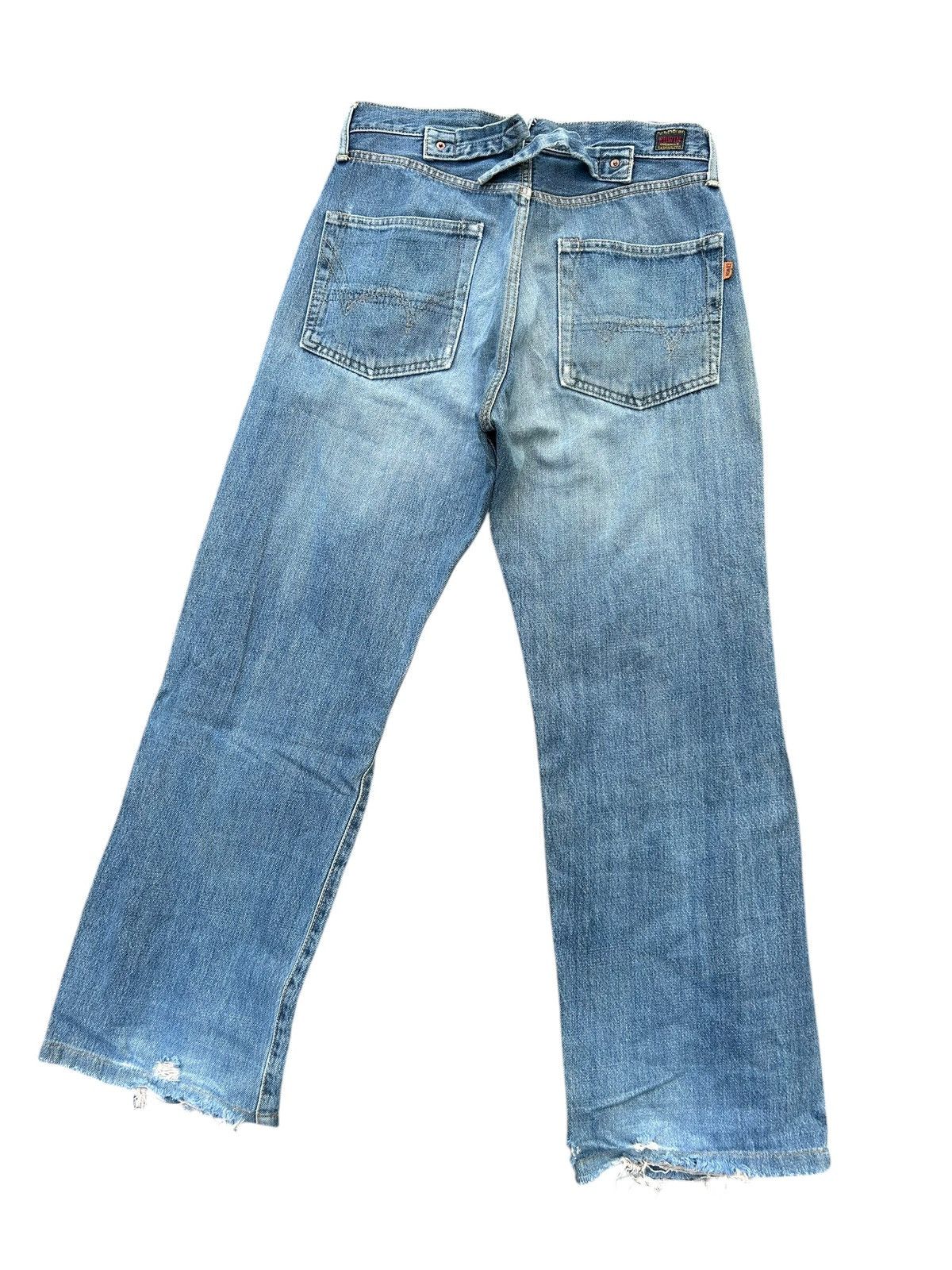 Japanese Brand × Kapital × Vintage Edwin Selvedge Buckle Back Distressed Denim Jeans Size US 29 - 13 Thumbnail