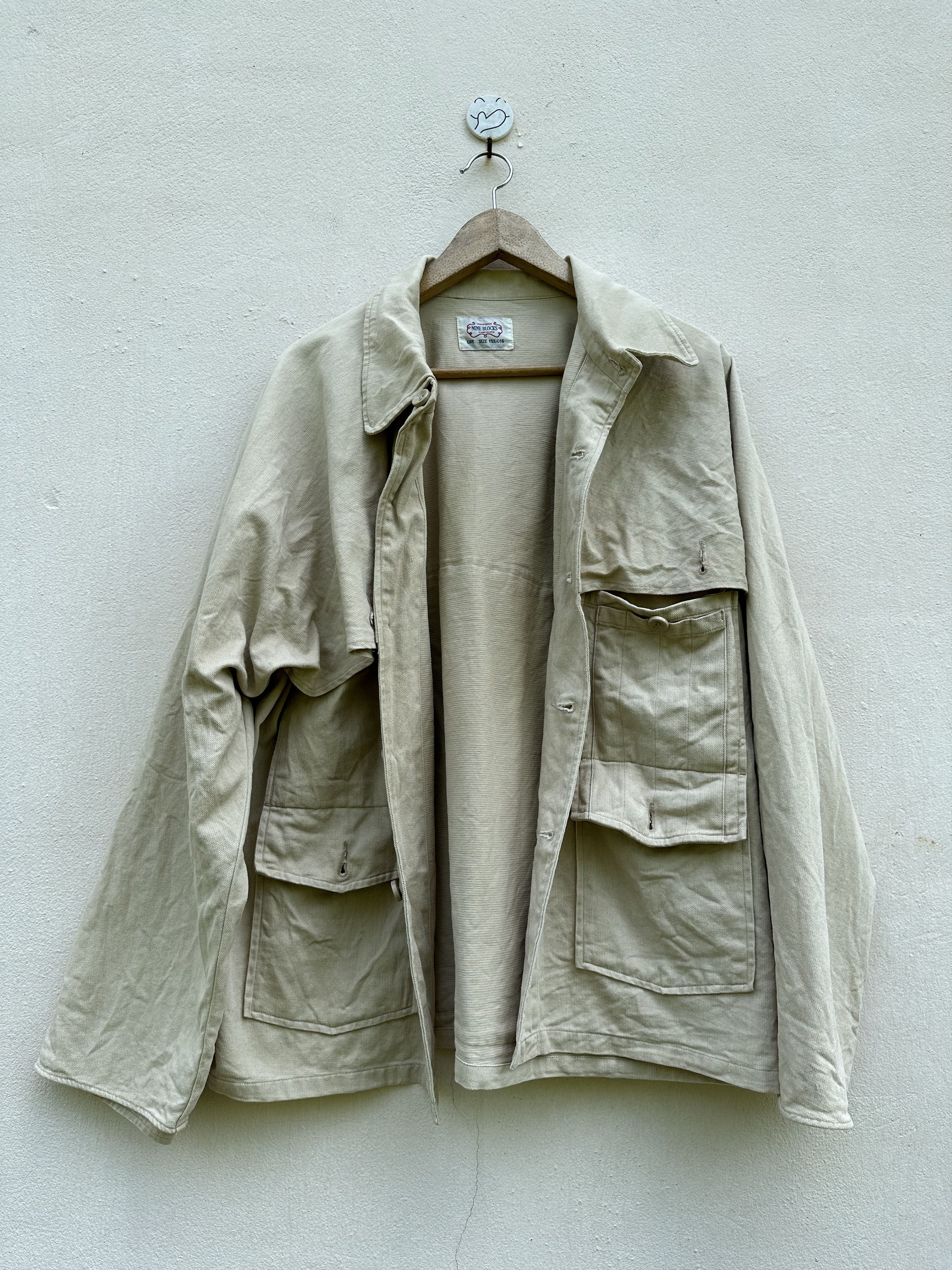 Vintage Chore Worker Sanforized Nine Blocks Jacket Shoulder Protect Size US L / EU 52-54 / 3 - 2 Thumbnail