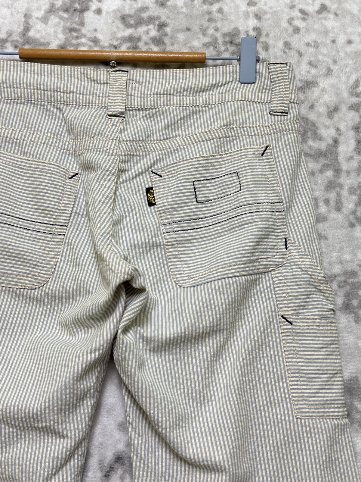 Beams Plus BEAMS BOY Pinstripe Carpenter Pants Japanese Workwear Size US 30 / EU 46 - 11 Thumbnail