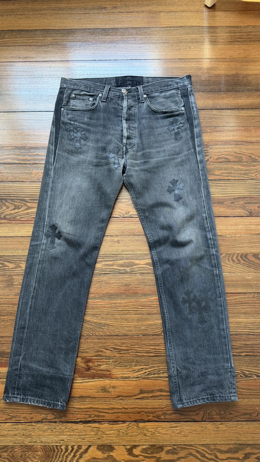 Chrome Hearts CHROME HEARTS CROSS PATCH DENIM JEANS Size US 30 / EU 46 - 9 Thumbnail