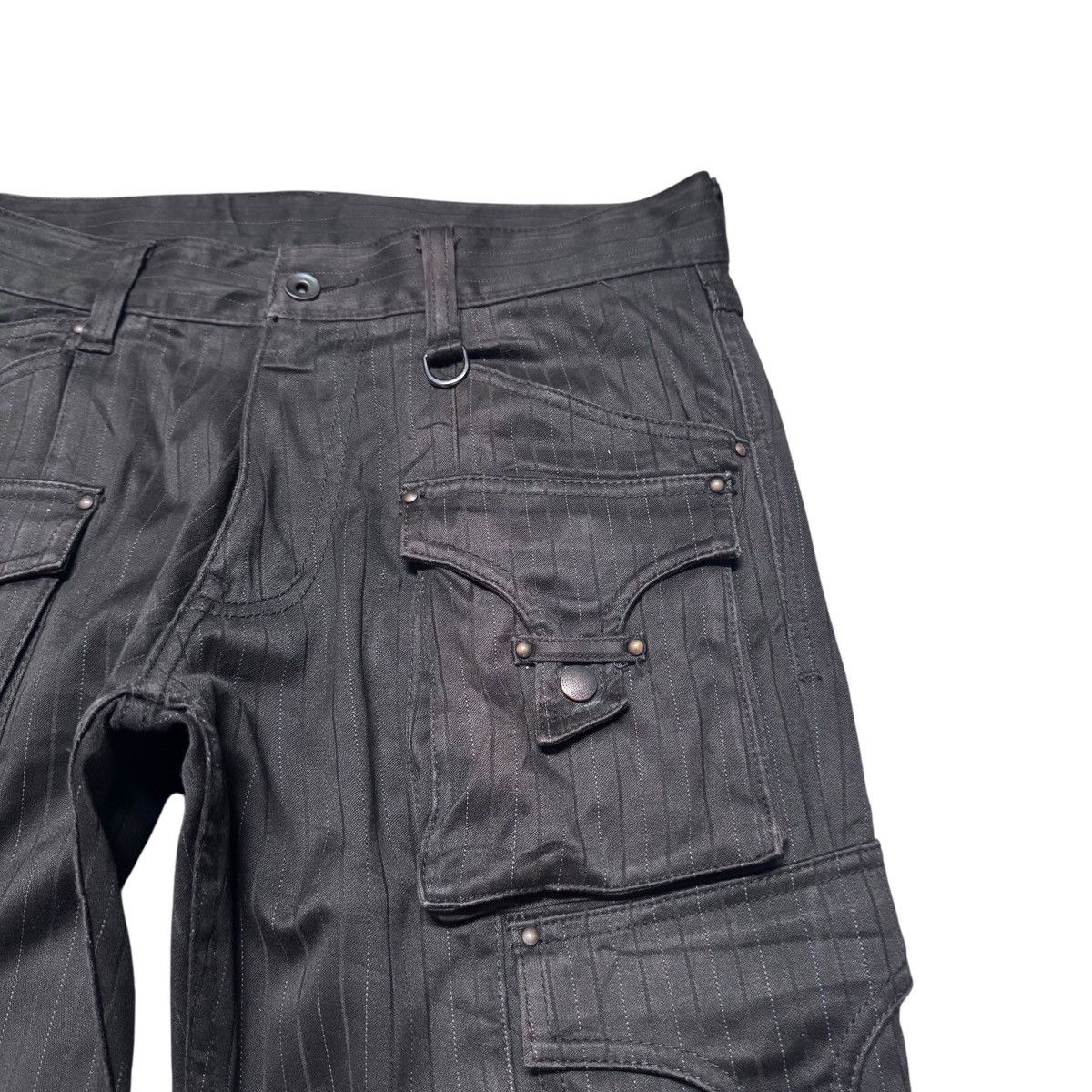 HIDEAWAYS Hideaways Nicole Pinstriped Cargo Pants Flare Size US 34 / EU 50 - 5 Thumbnail