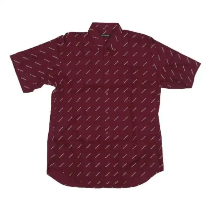 Balenciaga Balenciaga Red Logo Print Short Sleeve Polo Shirt Size US M / EU 48-50 / 2 - 1 Thumbnail