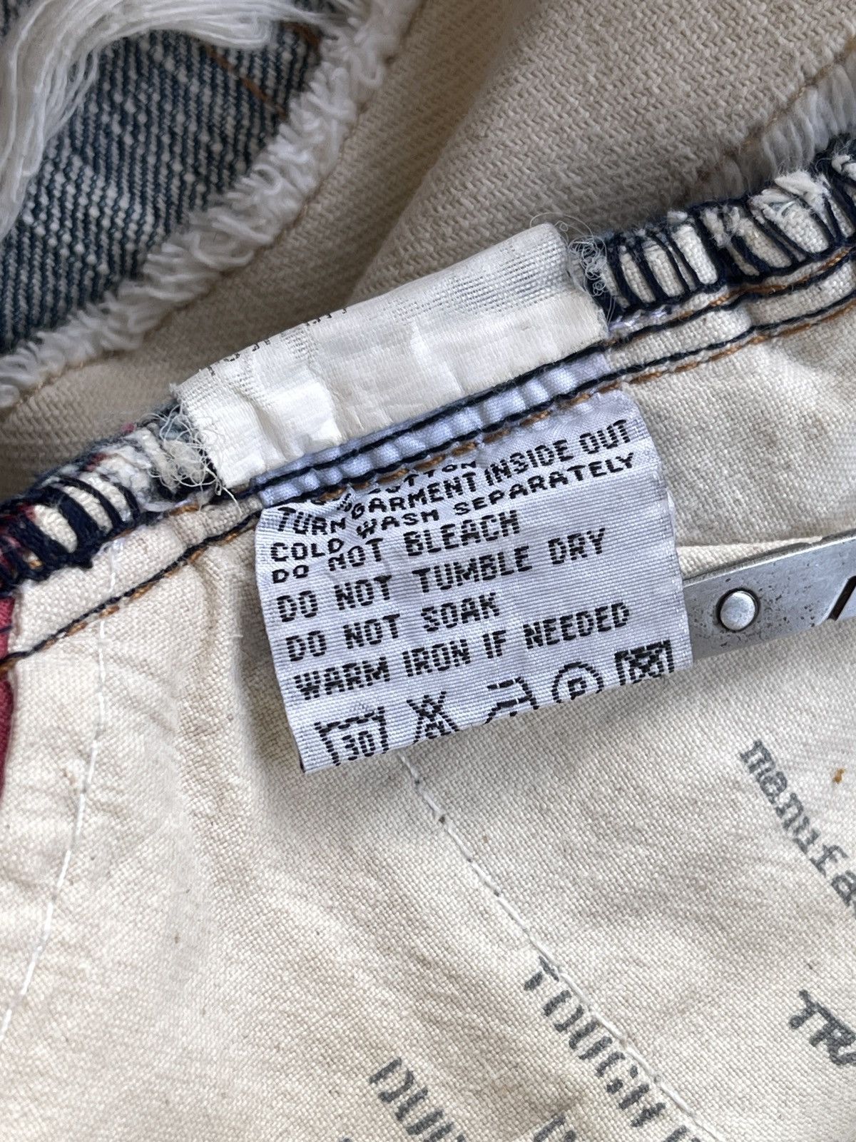 Japanese Brand Tough Jeansmith Curve Crazy Distressed Denim Size US 30 / EU 46 - 18 Thumbnail