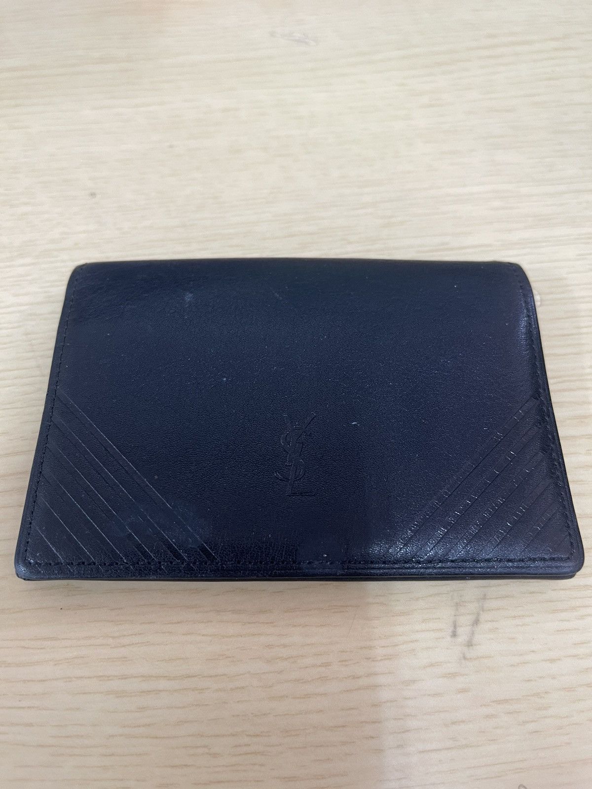 Yves Saint Laurent YSL Leather Card Wallet Yves Saint Laurent Compact Bifold Size ONE SIZE - 4 Thumbnail