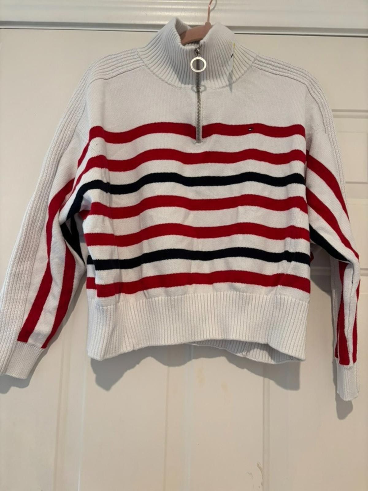 Tommy Hilfiger Womens sz S red, white, and blue Tommy Hilfiger sweater #342 Size S / US 4 / IT 40 - 1 Thumbnail