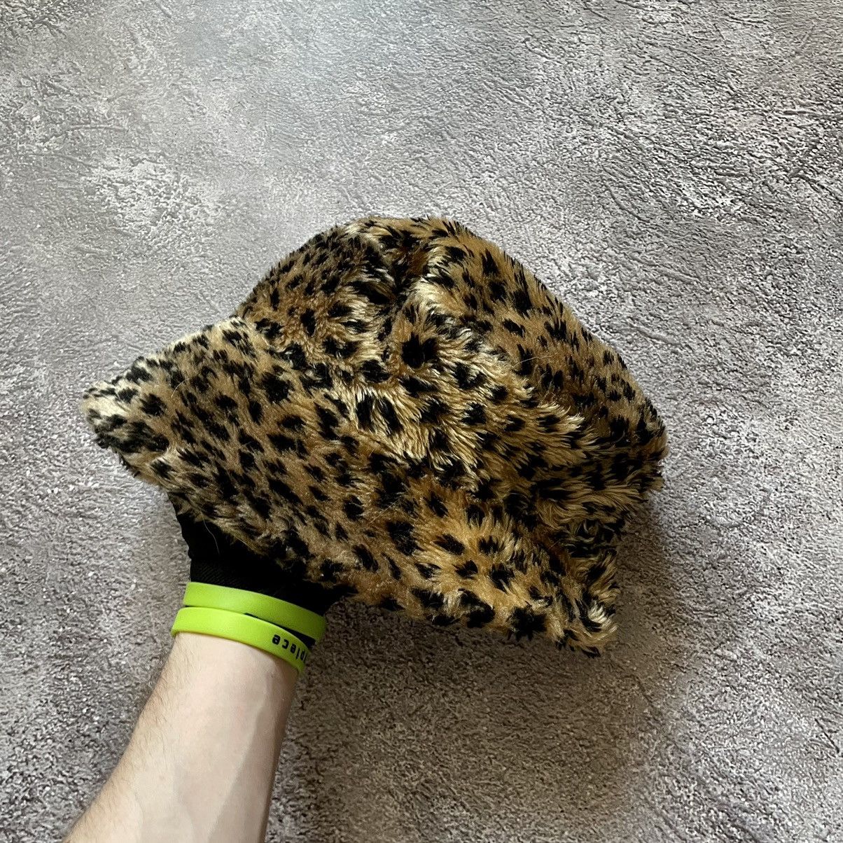 Vintage Vintage 90s Leopard Mohair Beanie Grunge Alt Y2K Baggy OS Size ONE SIZE - 2 Thumbnail