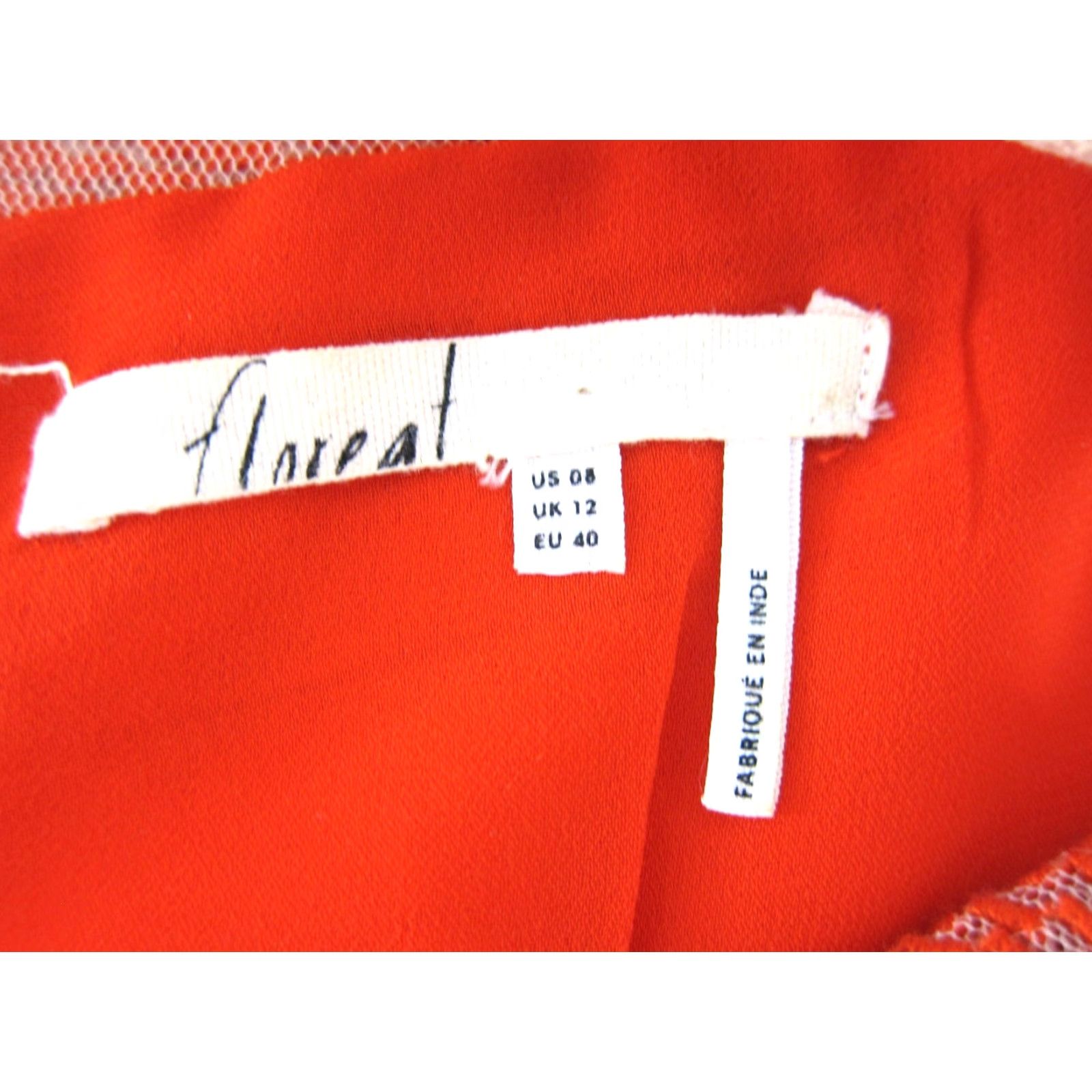Anthropologie Floreat Anthropologie Nanette Rayon Orange Pocket Cap Sleeve High Low Dress 8 Size M / US 6-8 / IT 42-44 - 3 Thumbnail