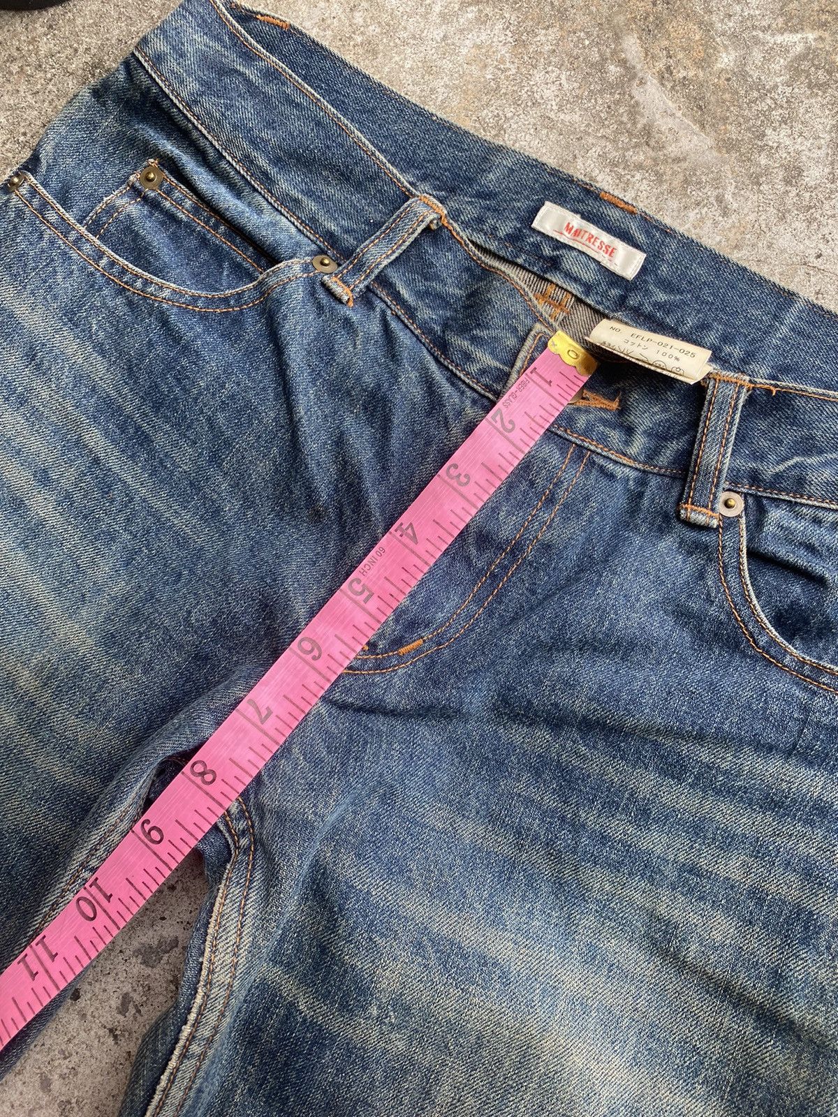 If Six Was Nine 🇯🇵 Vintage Maitresse Flare Denim - Zipper Boot Cut Size 31" - 13 Thumbnail
