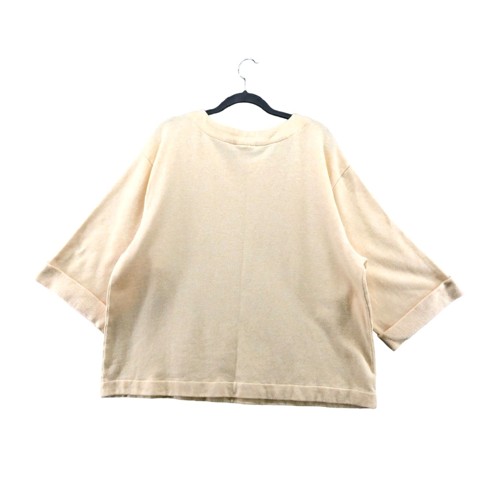 J. Jill VINTAGE J. Jill Women's Sweatshirt Pullover 3/4 Sleeve Lightweight Cotton Blend Yellow Casual LP Size L / US 10 / IT 46 - 2 Thumbnail