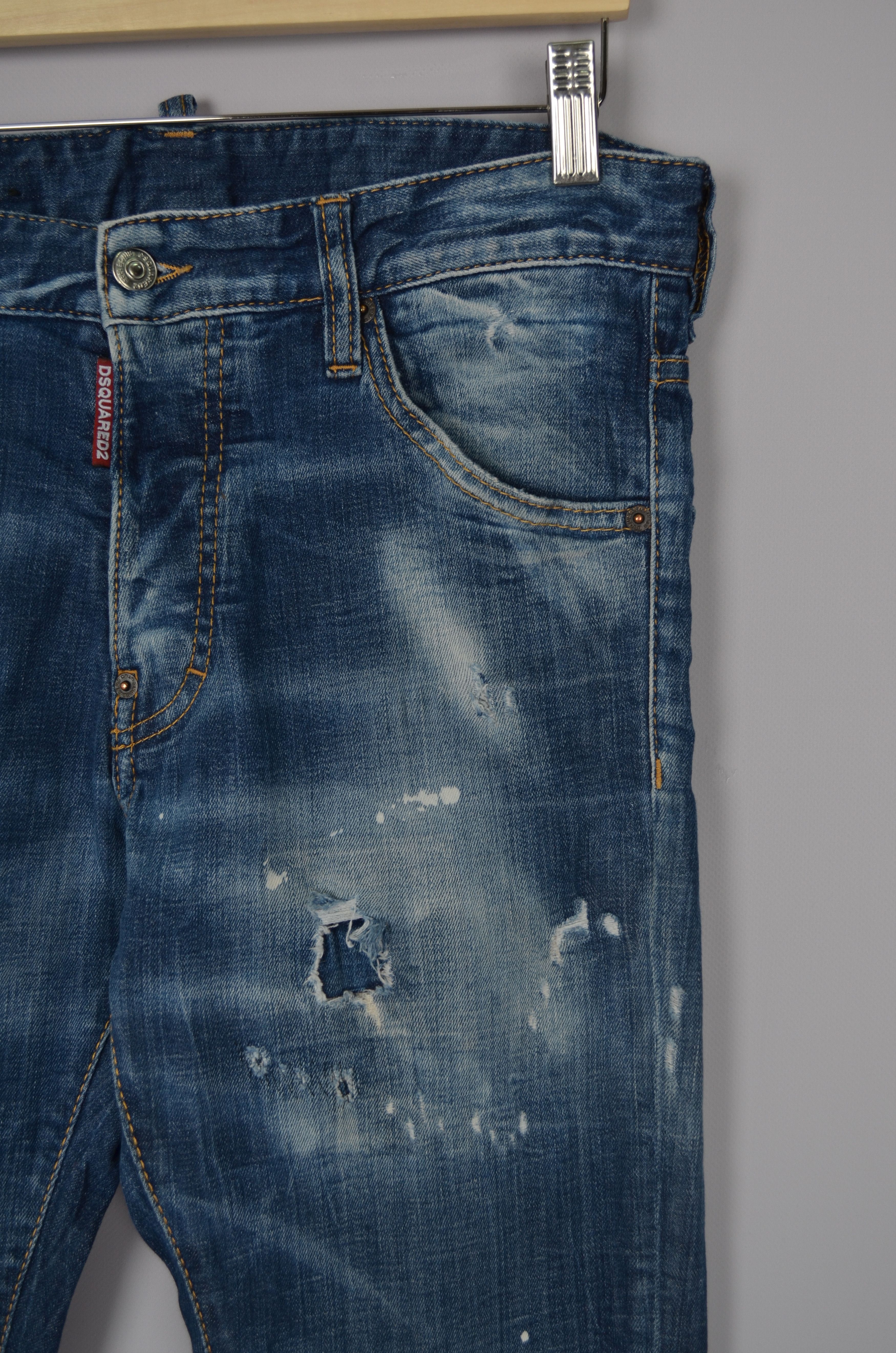 Dsquared2 Dsquared2 Cool Guy Blue Painted Distressed Slim Jeans W30 Size US 30 / EU 46 - 5 Thumbnail