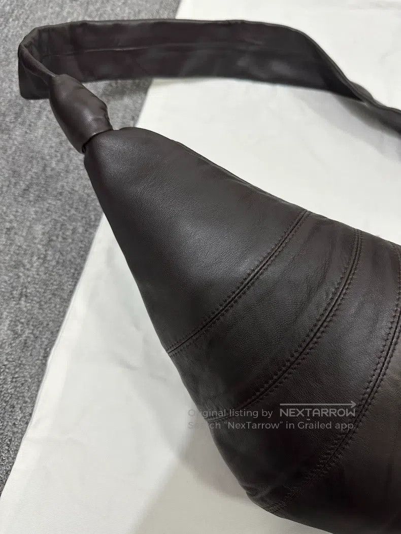 Lemaire LEMAIRE Medium dark-chocolate lambskin Croissant bag i Size ONE SIZE - 5 Thumbnail