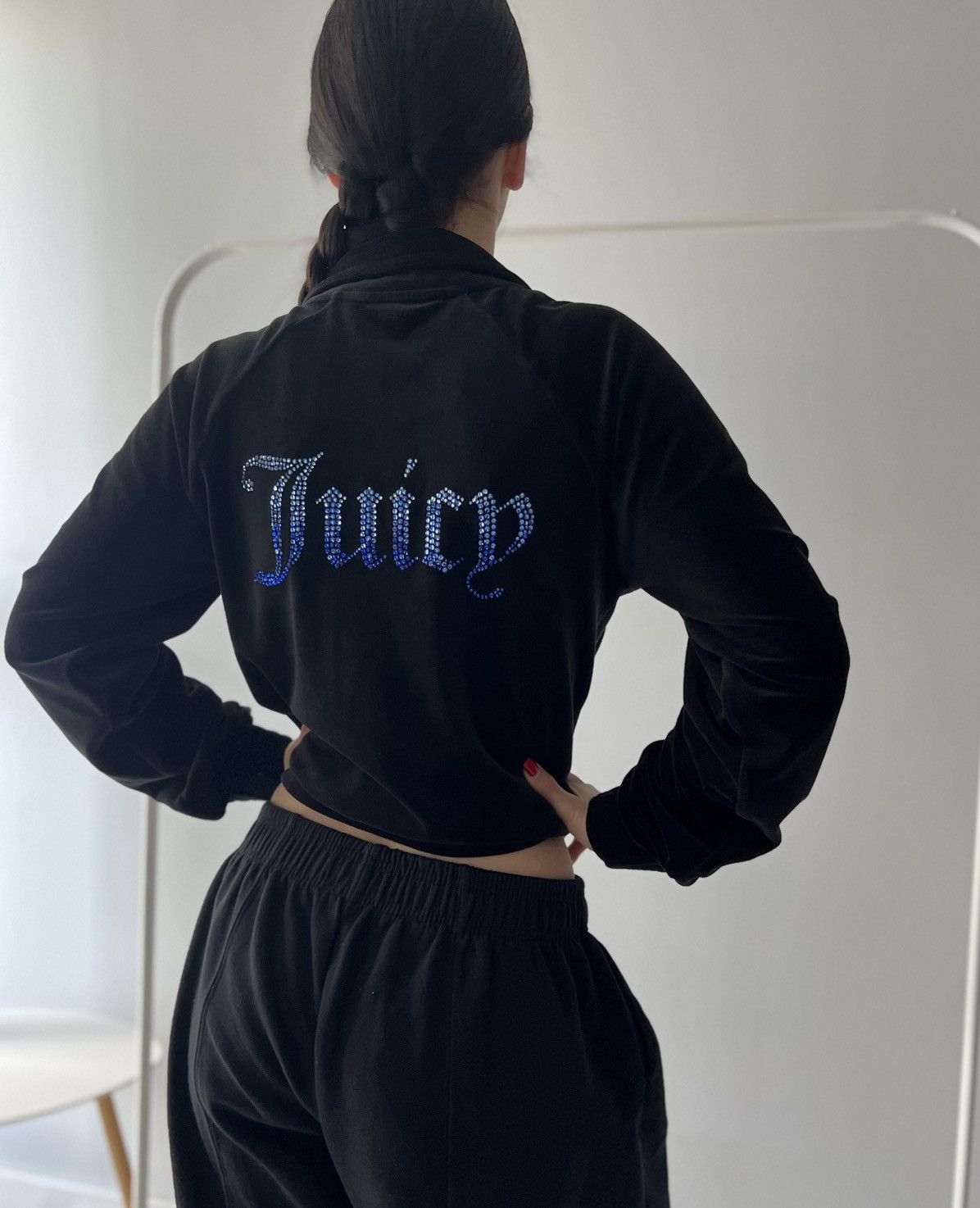 Juicy Couture Juicy Couture Women's Black Madison Hoodie Velour Medium Size M / US 6-8 / IT 42-44 - 2 Thumbnail