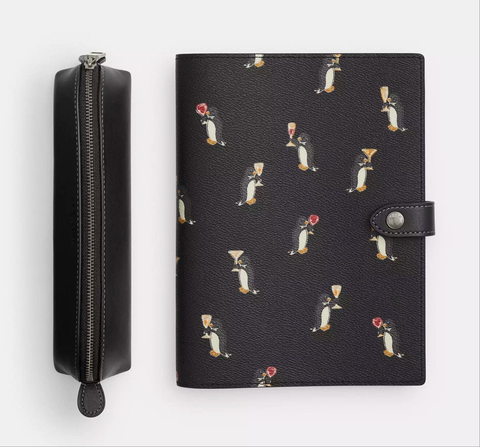 Coach Boxed Notebook And Pencil Case Set With Penguin Print Size ONE SIZE - 7 Thumbnail