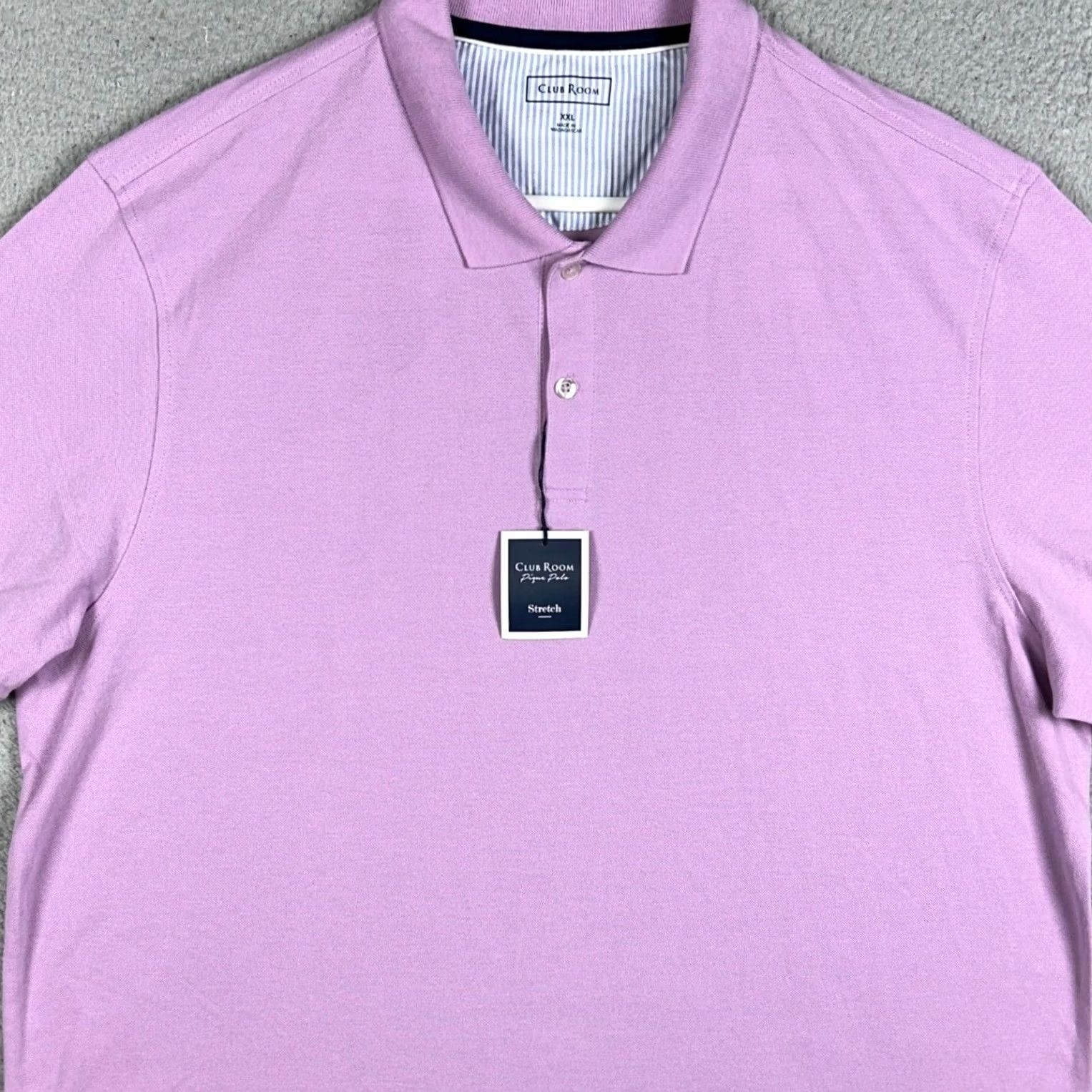 Club Room BEW Club Room Pique Polo Shirt Mens 2XL Purple Casual Short Sleeve Polo Shirt Mens 2XL Purple Size US XXL / EU 58 / 5 - 2 Thumbnail
