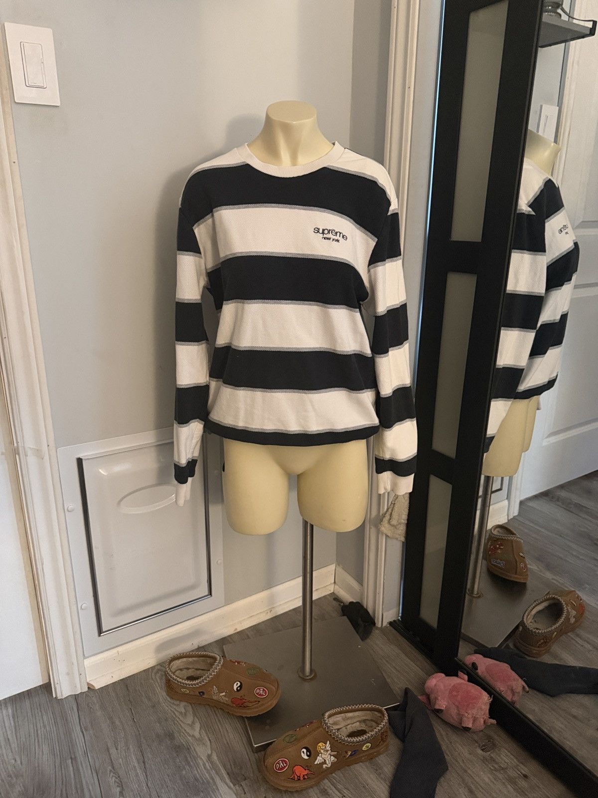 Supreme supreme striped crewneck Size US S / EU 44-46 / 1 - 1 Thumbnail