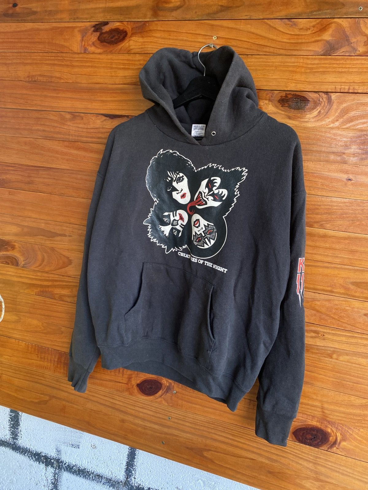 KISS Vintage 90s KISS “Creatures of the Night” Hoodie – Black Size US M / EU 48-50 / 2 - 4 Thumbnail