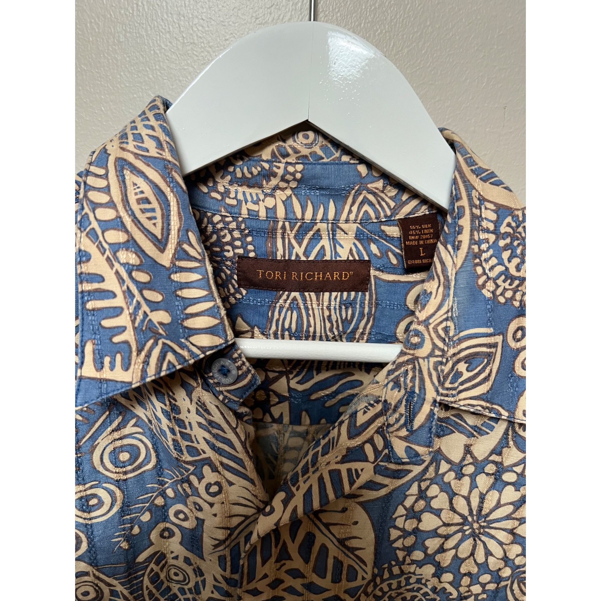 Tori Richard Tori Richard Silk and Linen Short Sleeve Button Up Shirt - S Size US L / EU 52-54 / 3 - 2 Thumbnail