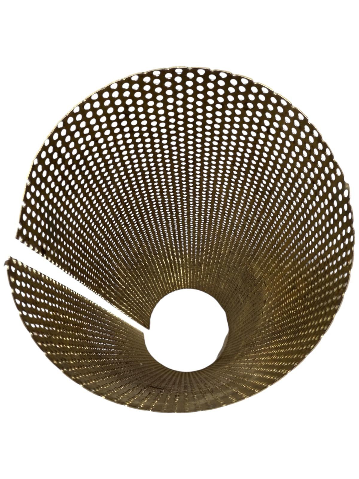 Designer Vintage MCM Brass Perforated Lamp Insert Diffuser Size ONE SIZE - 5 Thumbnail