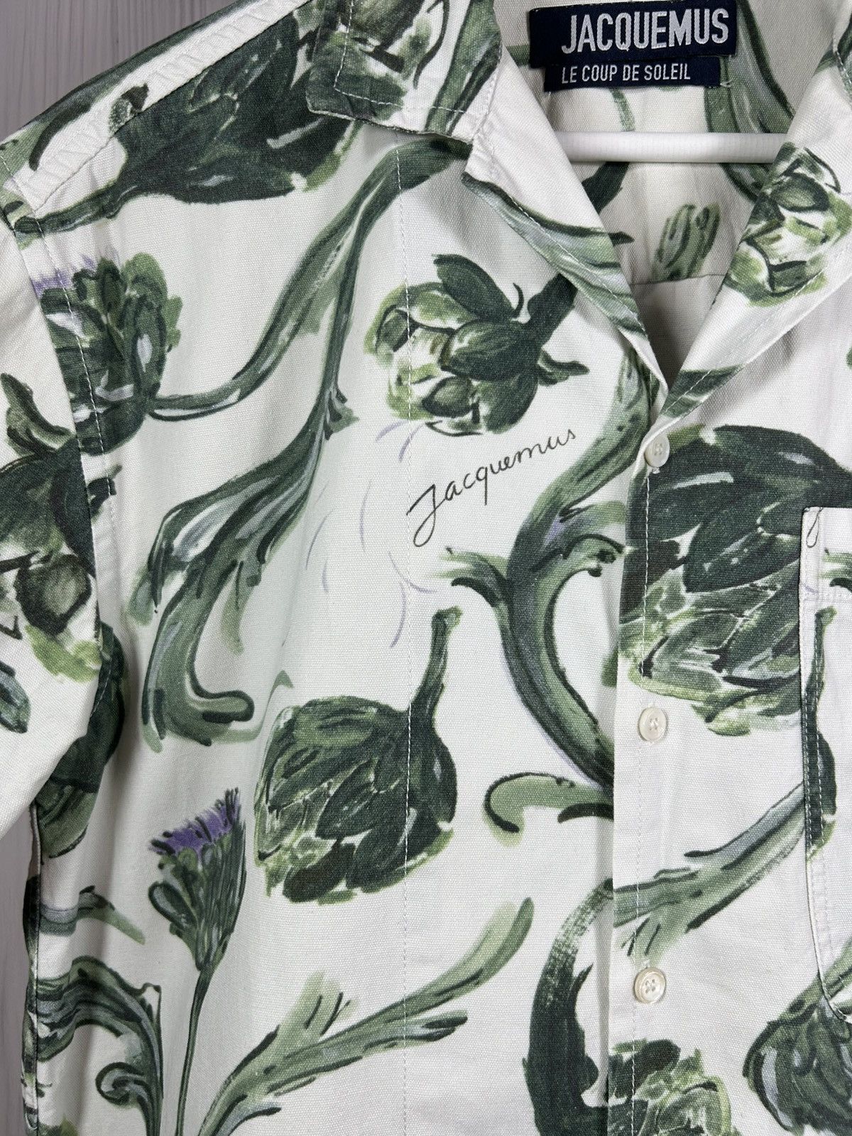 Jacquemus Jacquemus Le Coup De Soleil S/S 2020 Artichoke Print Shirt Size US M / EU 48-50 / 2 - 5 Thumbnail