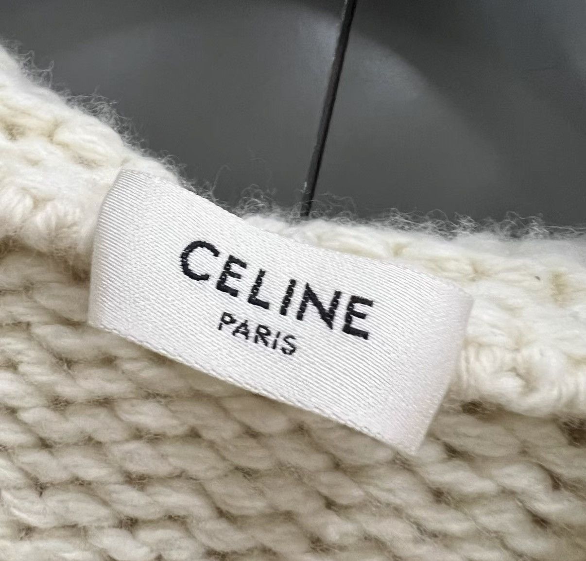 Celine Celine Logo Embroidered Knit Hoodie J41 Size S / US 4 / IT 40 - 3 Thumbnail