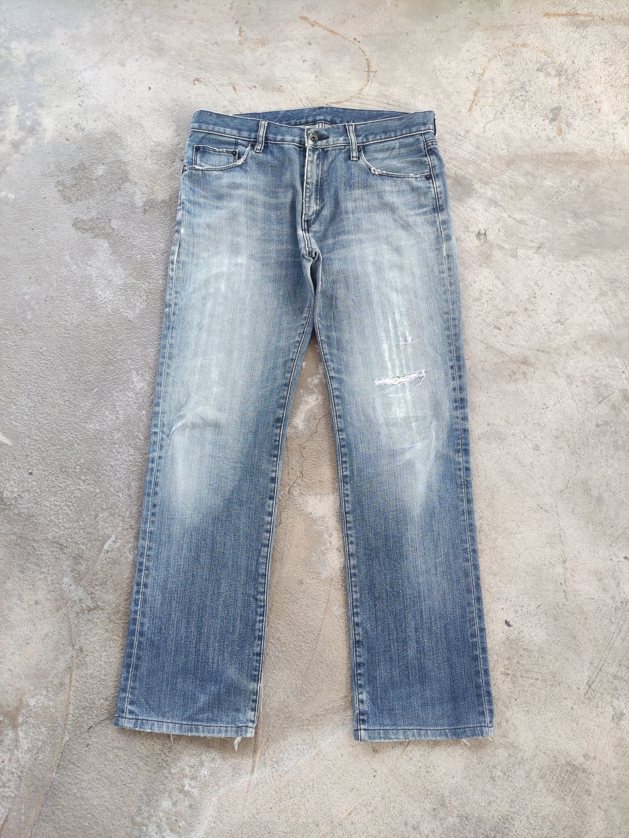 Japanese Brand Vintage Japanese Jean Distressed Faded Denim Pants Size US 36 / EU 52 - 1 Thumbnail
