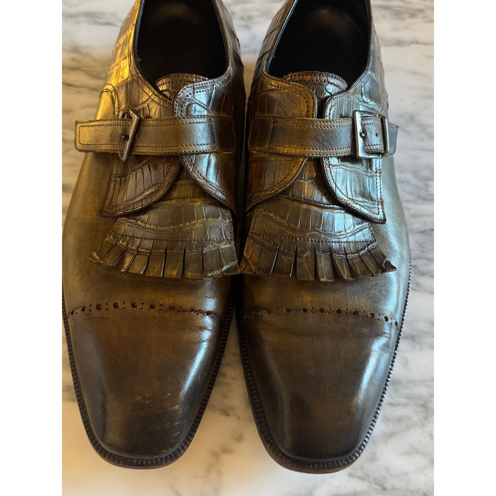 Other Men's Green Alligator Skin Dress Shoes Size US 11.5 / EU 44-45 - 2 Thumbnail