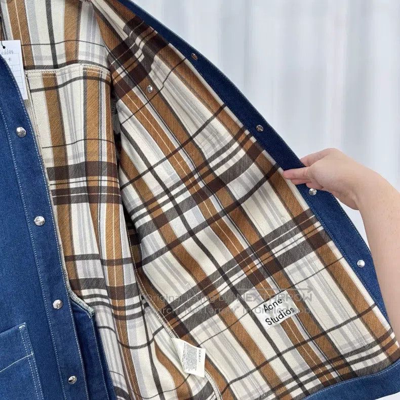 Acne Studios Acne Studios Lined Plaid Denim Jacket Size XS / US 0-2 / IT 36-38 - 5 Thumbnail