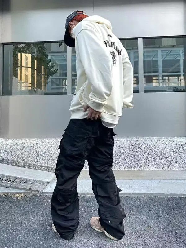 Japanese Brand VIBE Black Cargo Utility Pants Size US 30 / EU 46 - 7 Thumbnail