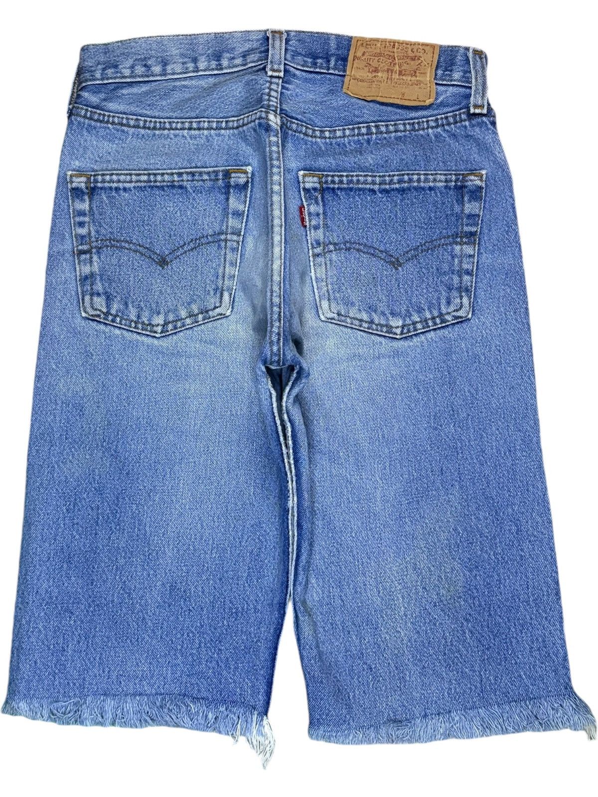 Levi's SALES🔥Vintage 80s Levis 501 Blue Wash Distress Jean Shorts Size US 27 - 2 Thumbnail