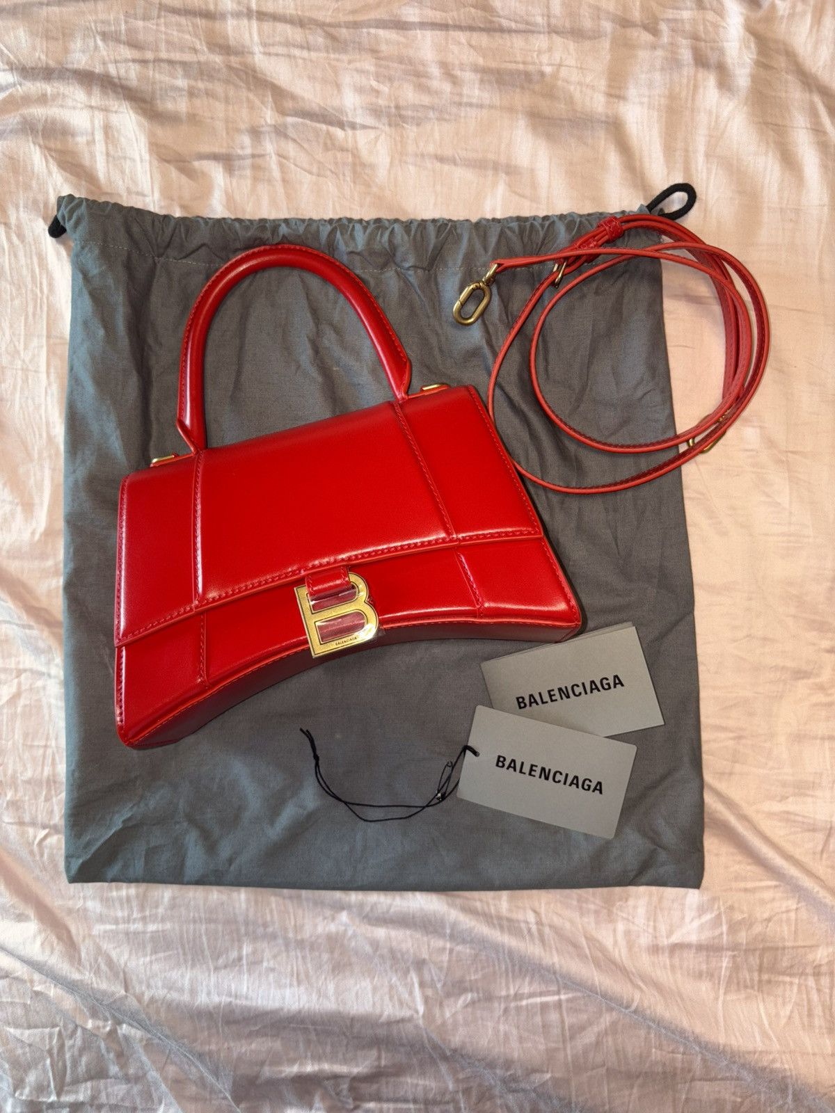 Balenciaga Balenciaga Hourglass Leather Bag Small Size ONE SIZE - 1 Thumbnail