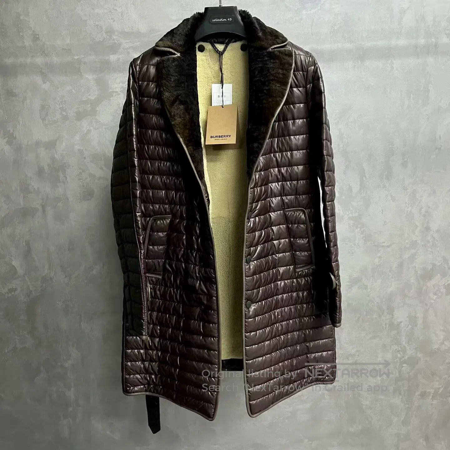 Burberry Burberry Striped fur collar jacket made of lamb wool with Size US M / EU 48-50 / 2 - 7 Thumbnail