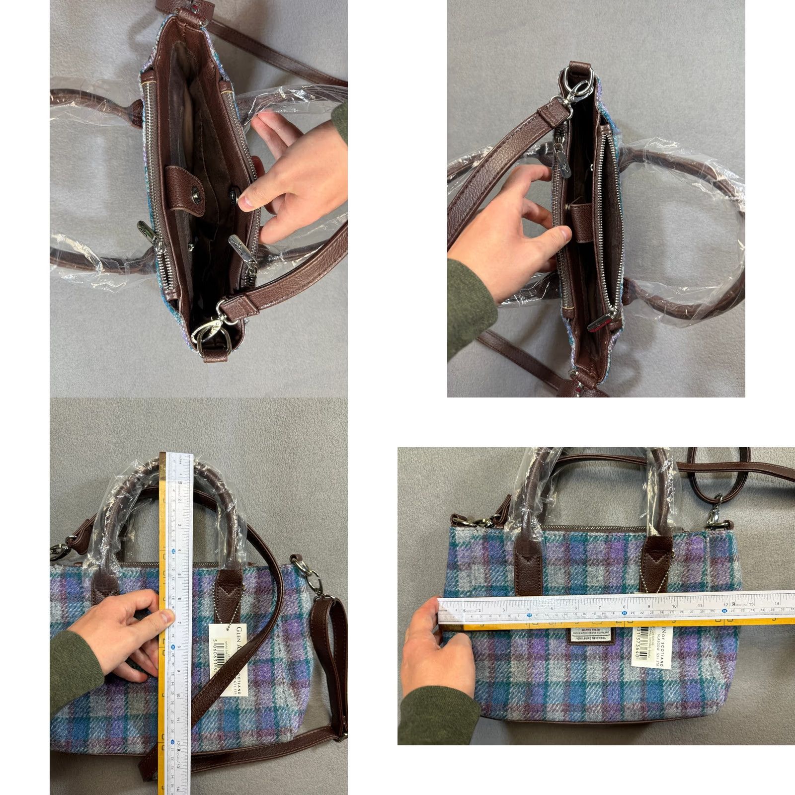 Harris Tweed Glen Appin Of Scotland Harris Tweed shoulder bag Women Multicolor Wool Exterior Bag Style Shoulder Bag Size ONE SIZE - 8 Thumbnail