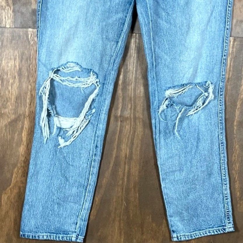 Lucky Brand Lucky Brand Womens Jeans Denim Distressed Drew Mom High Rise Stretch 4 Jeans Womens Size 27" / US 4 / IT 40 - 3 Thumbnail