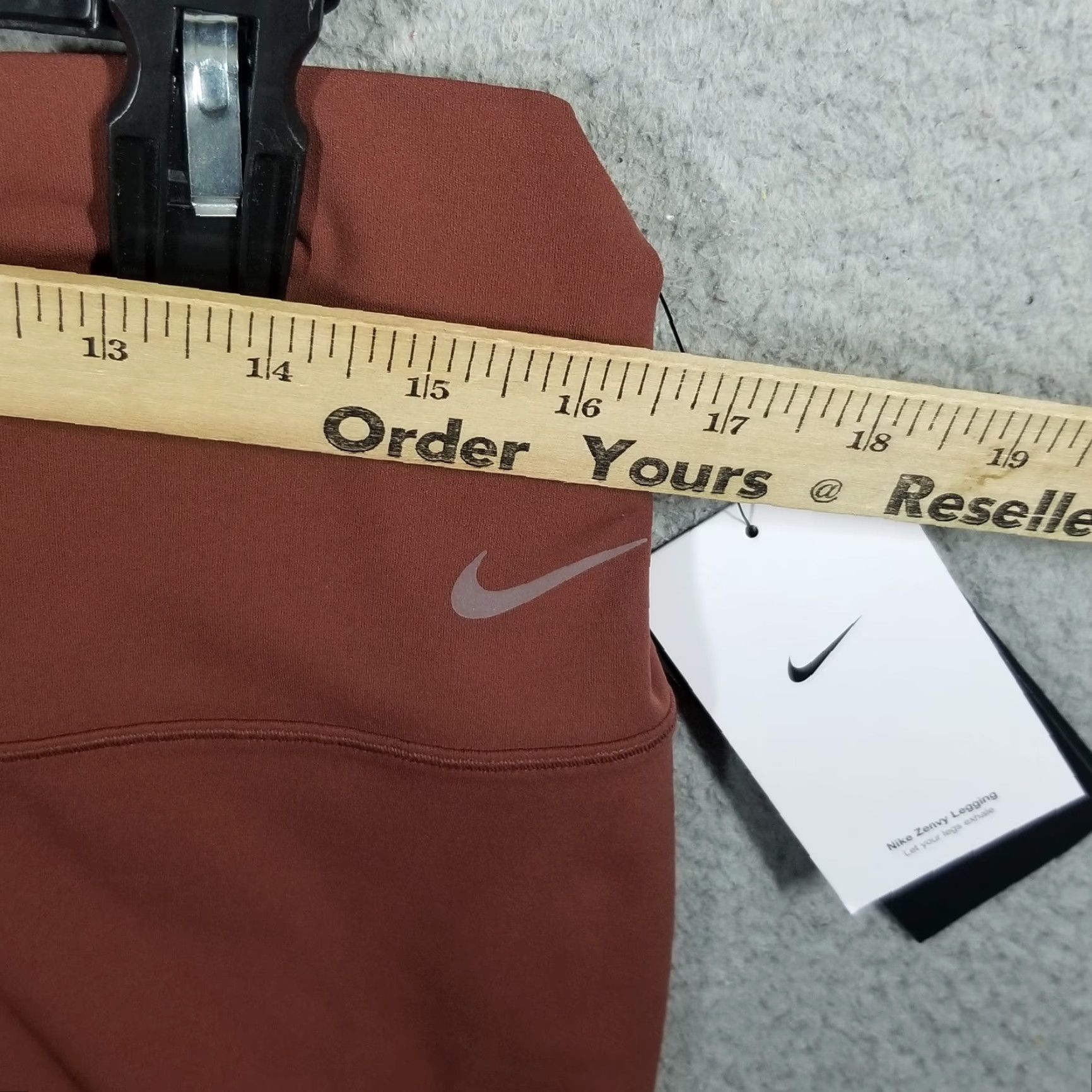 Nike Nike Women's Shorts XL Red Brown High Rise 8 Inch Training Dri-FIT Activewear Size 40" / US 18 - 4 Thumbnail