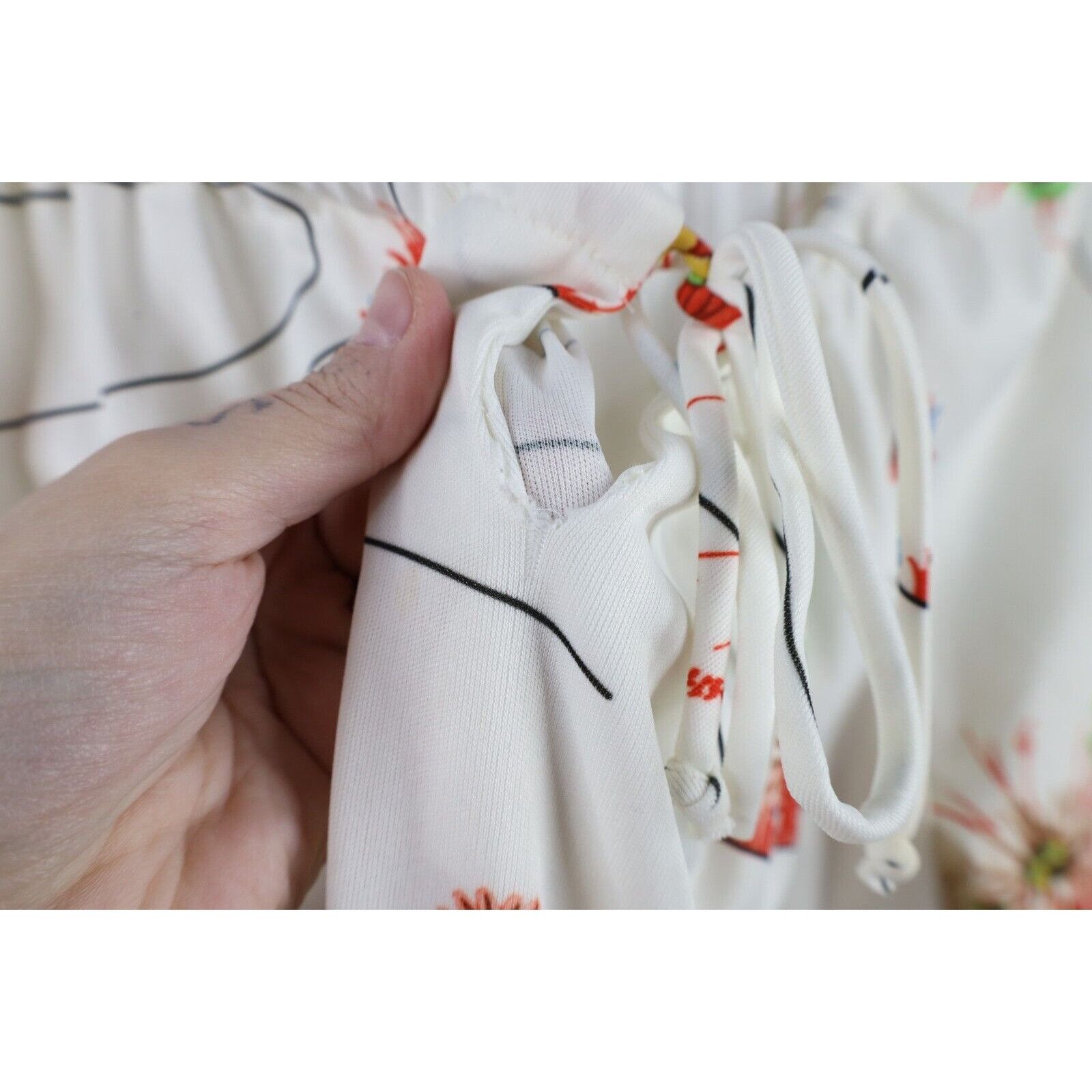 Vintage Vintage 70s Mid Century Modern MCM Flower Knit Dress Size XL / US 12-14 / IT 48-50 - 14 Thumbnail