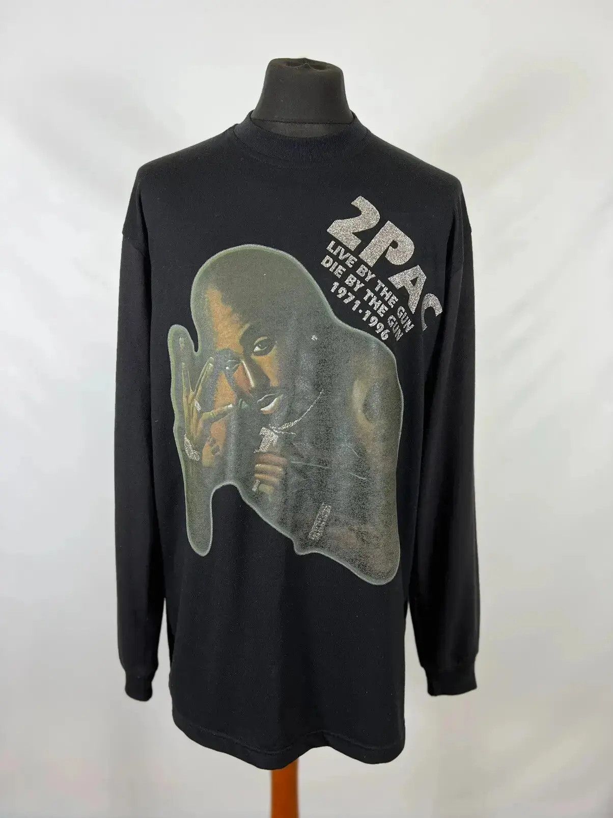 Band Tees × Rap Tees × Vintage Vintage merchandise 2pac live by the gun Size US XL / EU 56 / 4 - 1 Thumbnail