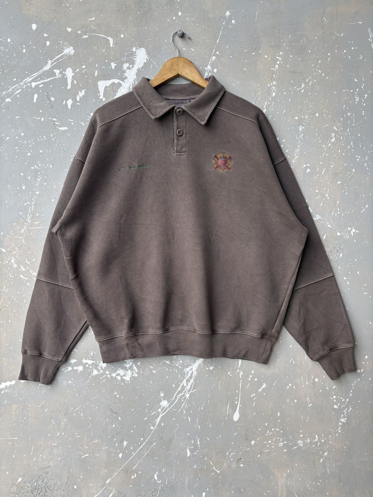 Japanese Brand Vintage Faded Lepel Collarless Latin USA Sweatshirt Crewneck Size US L / EU 52-54 / 3 - 2 Thumbnail